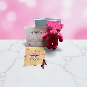 Breast Cancer Awareness Support Teddy Bear Bundle